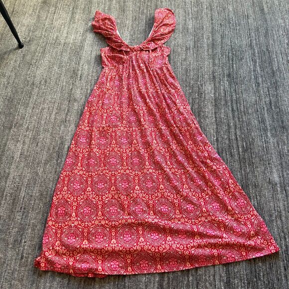 Boden Jersey Tie Back Flutter Sleeve Maxi Dress, Size 8 - Picture 3 of 9